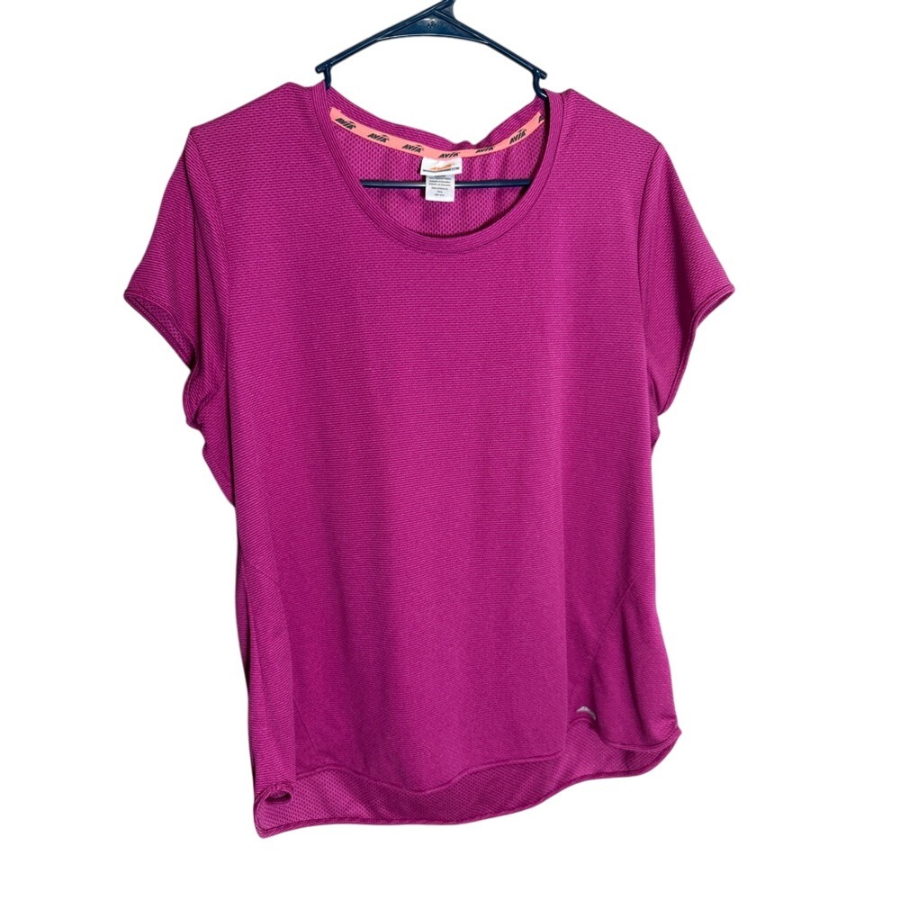 Avia XXL Activewear Top Purple‎ Short Sleeve Athletic T-Shirt
